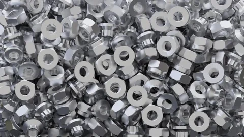 Nut Screw Fastener Hardware Animation Curtain Transition Effect Alpha Channel Stock Footage 300672764