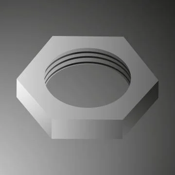 Nut screw. Vector icon nut, screw, hardware, icon, illustration, metal, sign Stock Illustration