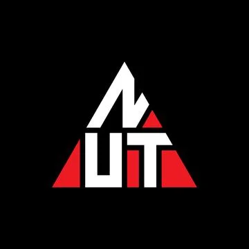 NUT triangle letter logo design with triangle shape. NUT triangle logo desi.. Stock Illustration