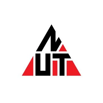 NUT triangle letter logo design with triangle shape. NUT triangle logo desi.. Illustrazione stock