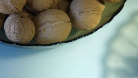 Nut. walnut. close up. Stock Footage 96000964