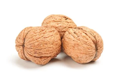 Nut on white background Stock Photos
