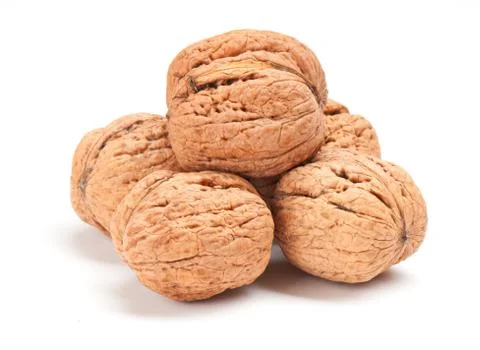 Nut on white background Stock Photos