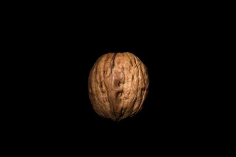 Nut wth black background Stock Photos