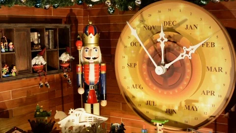 Nutcracker And Christmas Calendar Stock Footage 106377117