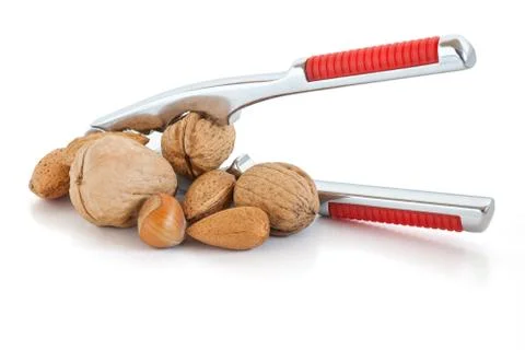 Nutcracker and nuts Stock Photos