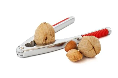 Nutcracker and nuts Stock Photos