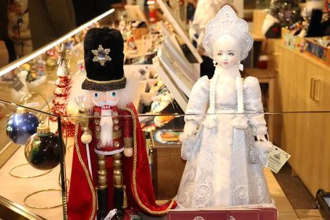 Nutcracker and Snow Maiden Stock Photos