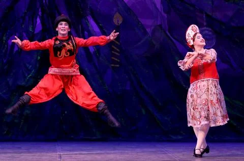 The Nutcracker ballet performance staged in Bishkek, Kyrgyzstan - 27 Dec 2024 Stock Photos
