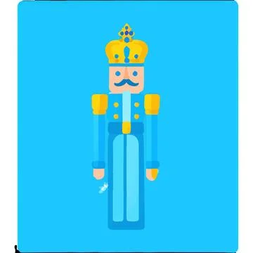 Nutcracker BattleScene Festive Hero Holiday Ornament Stock Illustration