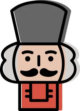 Nutcracker character flat design holiday icon illustration Stock Illustration