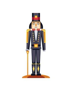 Nutcracker character icon 스톡 일러스트
