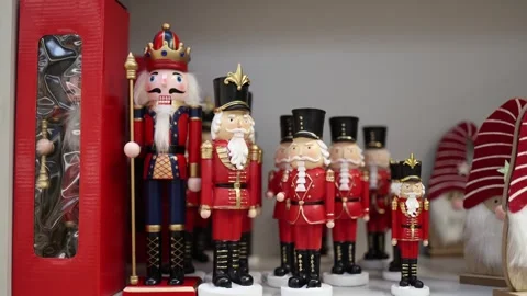 Nutcracker christmas figurines Vídeos de archivo 324760771