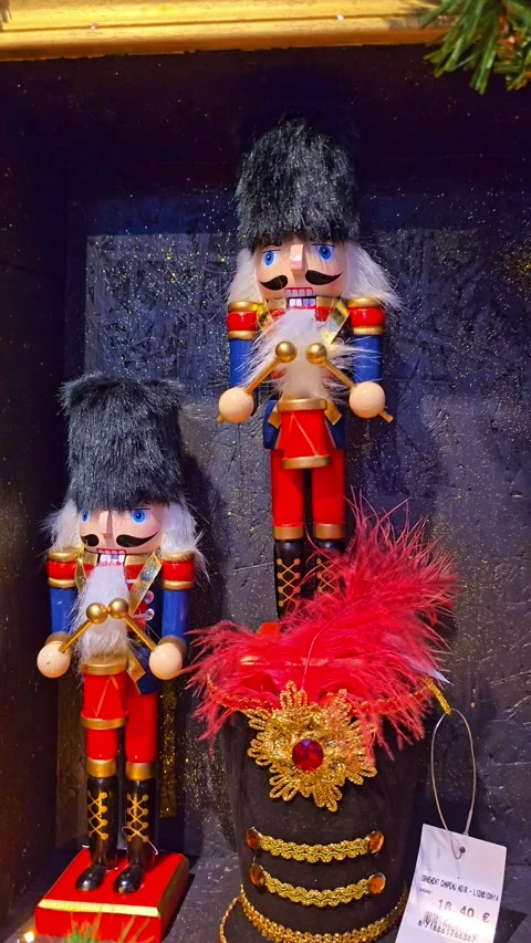 Nutcracker Decorations Christmas Close-Up Stock Footage 321892987