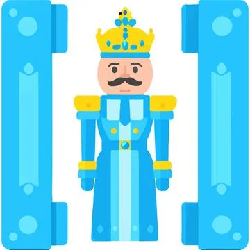 Nutcracker Doll Festive Christmas DancePerformance Family Stock Illustration