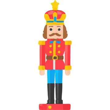 Nutcracker Doll Festive Christmas SnowyScene Cracker Illustrazione stock