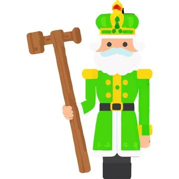Nutcracker Doll Festive ClassicBallet Holiday NutcrackerSeasonMusic Stock Illustration