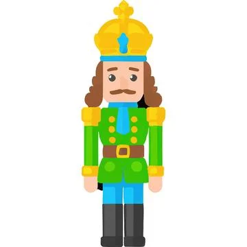 Nutcracker Doll Festive Forest Holiday SeasonalStory 스톡 일러스트