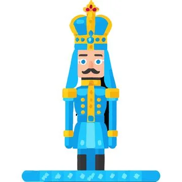 Nutcracker Doll Festive NutcrackerDreamMagic WinterCelebration Ornament Stock Illustration