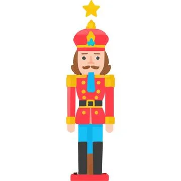 Nutcracker Doll Festive NutcrackerWonderland Music Ornament Illustrazione stock