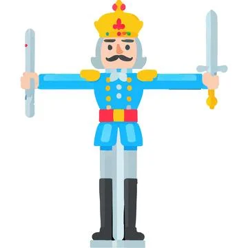 Nutcracker Doll Peppermint Christmas Holiday BalletTraditionStory Stock Illustration