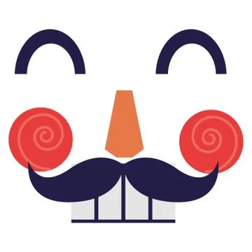 Nutcracker face design Stock Illustration