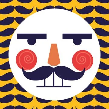 Nutcracker face design Stock Illustration