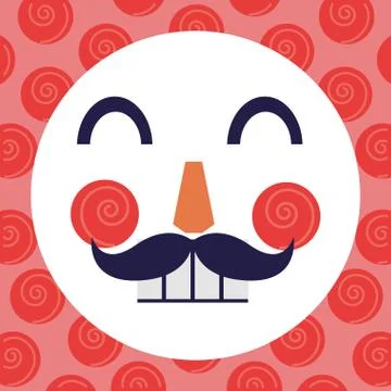 Nutcracker face design Stock Illustration