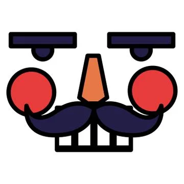 Nutcracker face design Stock Illustration