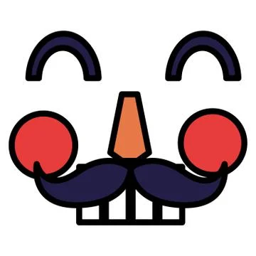 Nutcracker face design Stock Illustration