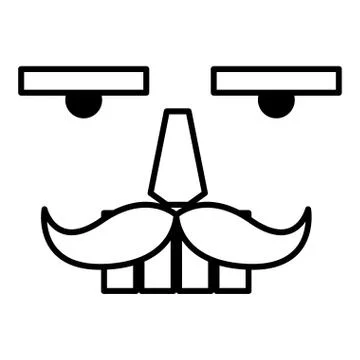 Nutcracker face design Stock Illustration