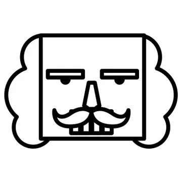 Nutcracker face icon Stock Illustration