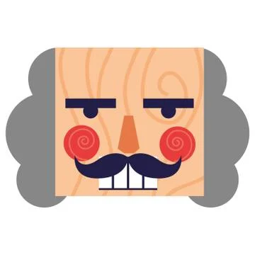 Nutcracker face icon Stock Illustration
