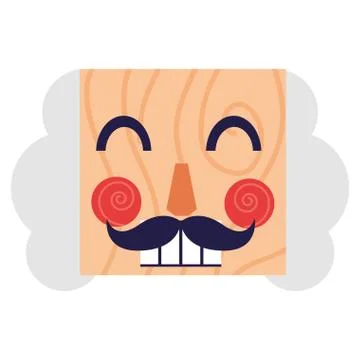 Nutcracker face icon Stock Illustration