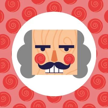 Nutcracker face icon Stock Illustration