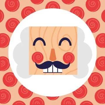 Nutcracker face icon 스톡 일러스트