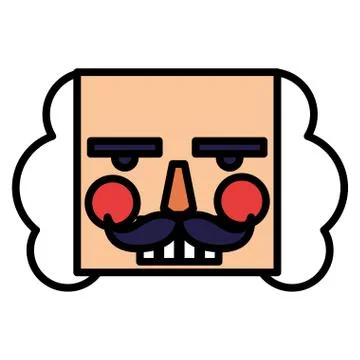 Nutcracker face icon Stock Illustration