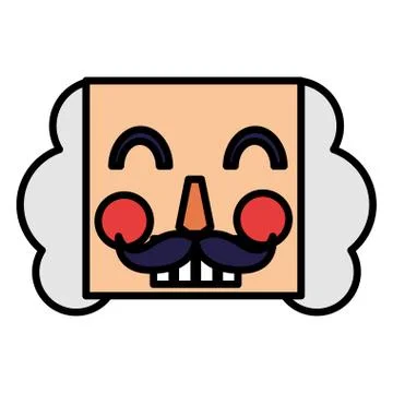 Nutcracker face icon Stock Illustration