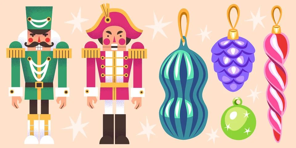 Nutcracker holiday collection. Stock Illustration