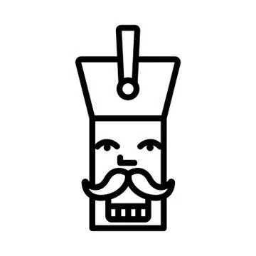 Nutcracker Icon vector. Isolated contour symbol illustration Stock Illustration