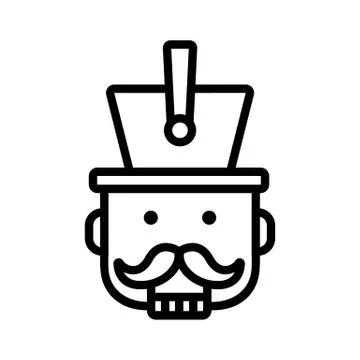Nutcracker Icon vector. Isolated contour symbol illustration Stock Illustration
