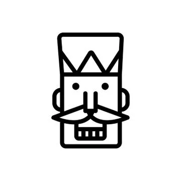Nutcracker Icon vector. Isolated contour symbol illustration Stock Illustration