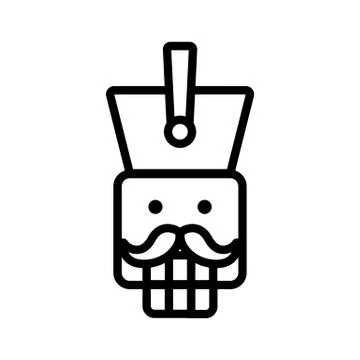 Nutcracker Icon vector. Isolated contour symbol illustration Stock Illustration