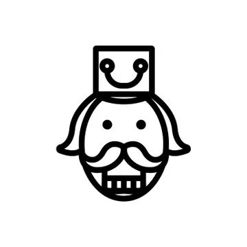 Nutcracker Icon vector. Isolated contour symbol illustration Stock Illustration