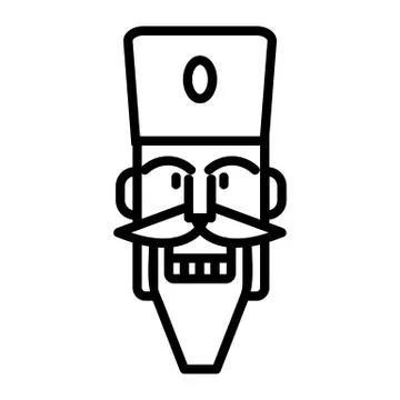 Nutcracker Icon vector. Isolated contour symbol illustration Stock Illustration