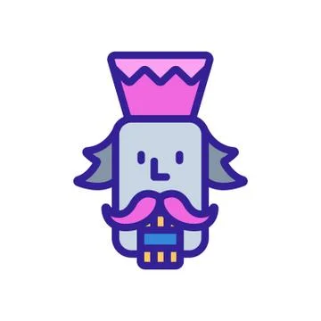 Nutcracker Icon vector. Isolated contour symbol illustration Stock Illustration