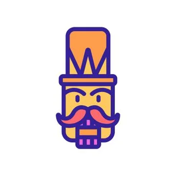Nutcracker Icon vector. Isolated contour symbol illustration Stock Illustration