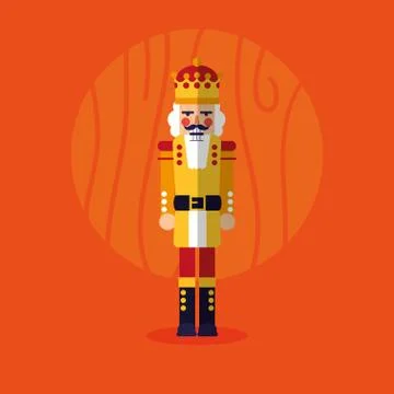 Nutcracker king toy icon Illustrazione stock