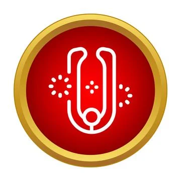 Nutcracker kitchen tool silhouette in festive red circle Stock Illustration