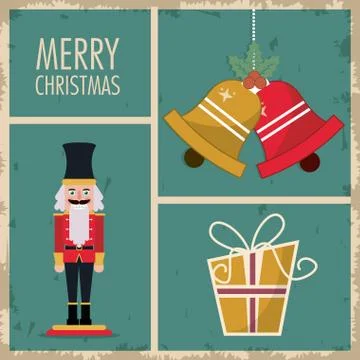 Nutcracker merry christmas design Illustrazione stock